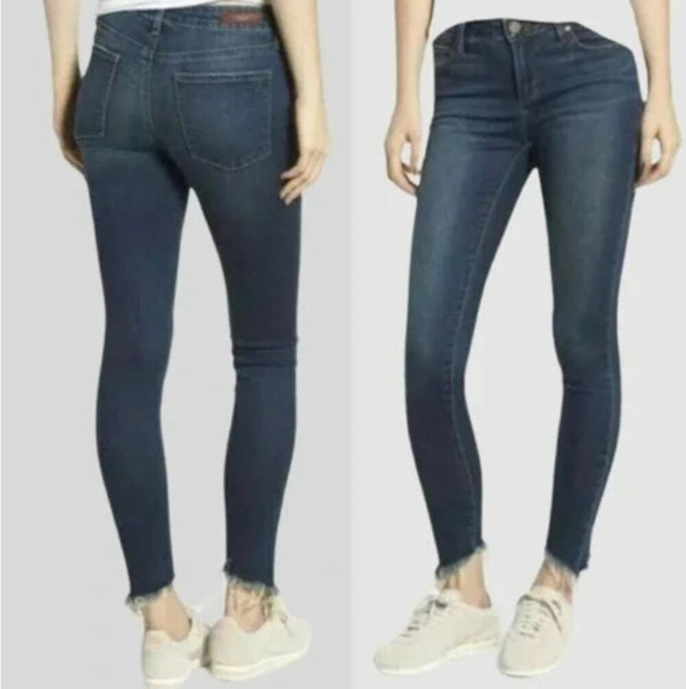 Articles of Society Womens Soft Step Hem Skinny Jeans Size 29/US 8 Dark Blue NWT